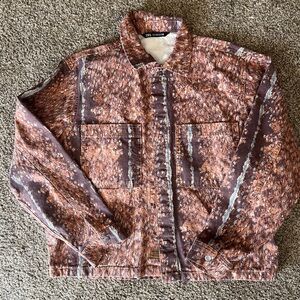 Zara Jacket Mens Brown  Shacket  Equalizer S5 Luke Forbes Printed medium